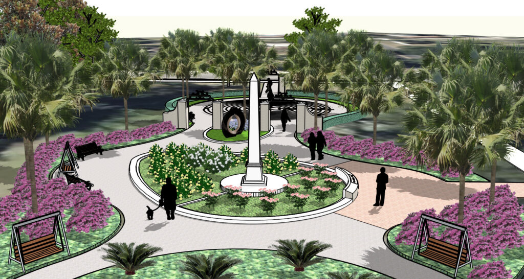 Riverside Avondale Preservation - Peace Memorial Rose Garden Park rendering